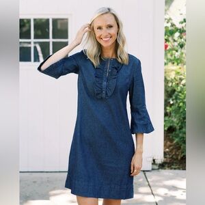 Draper James Jean Denium Shift Dress Size 8